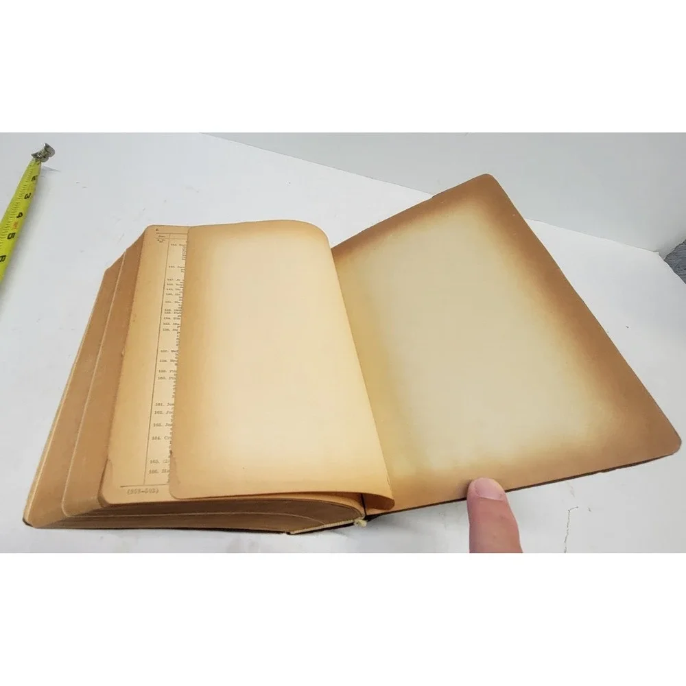 Vintage 1957 Holy Bible Red Letter Edition KJV Books‎ Inc Black Faux Leather
